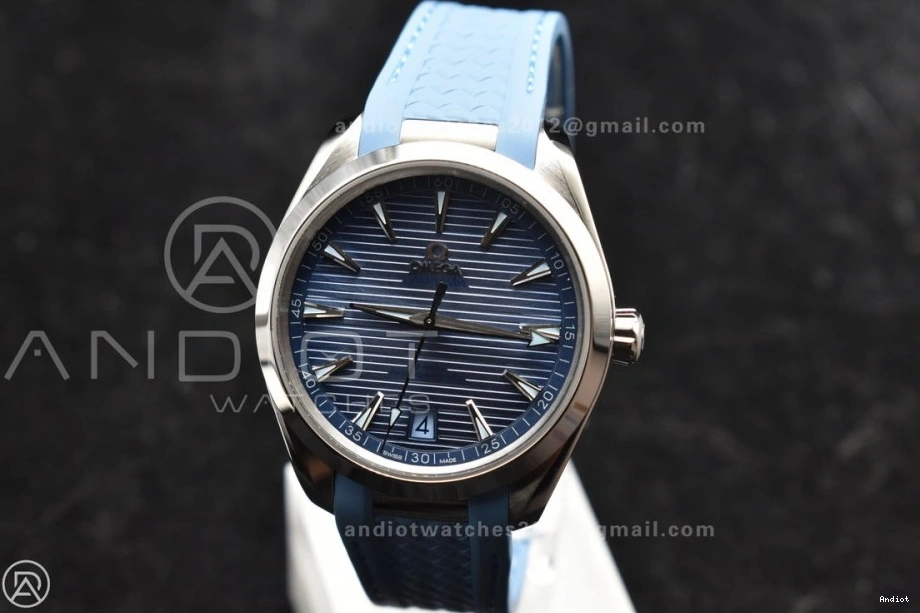 1:1 Summer on Terra Dial Clone Blue VSF Super Strap Blue Rubber A8900 Best 41mm Edition Aqua 1103